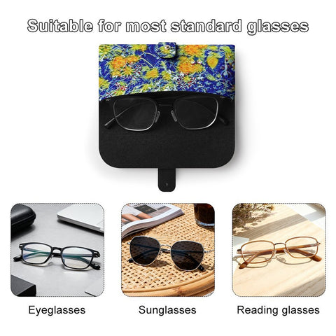 'Summer Basket' Faux Leather Glasses Case