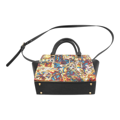 'Boilerplate' PU Rivet Shoulder-Handbag