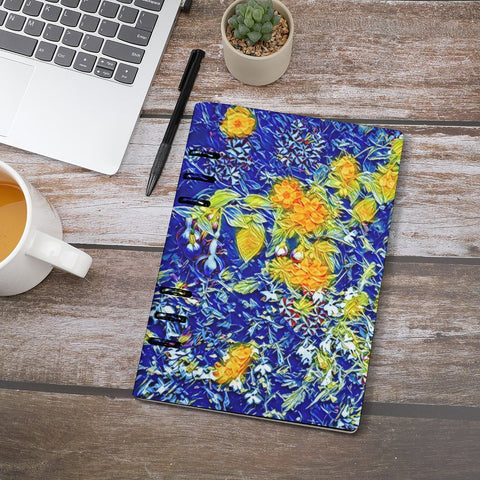 'Summer Basket' Faux Leather A5 Binder Notebook