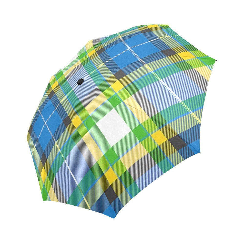 'Yorkshire Tartan' (Slant) Auto-Foldable Umbrella