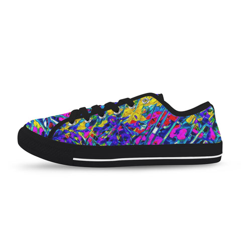 'Agapanthus' (Black Trim) Women's Canvas Plimsolls