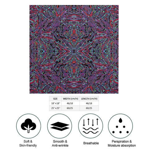 'Clematis Neon' Poly Scarf Square
