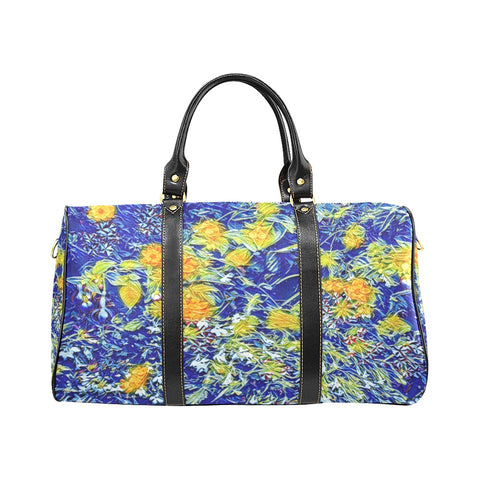 'Summer Basket' Nylon Duffle with Faux Leather Trim