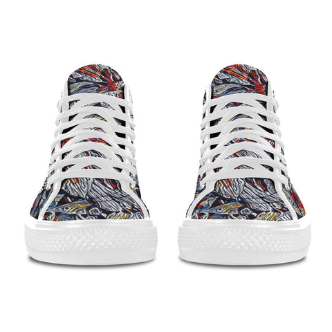 'Clematis Platinum' (White Trim) Vancouver Canvas Boots