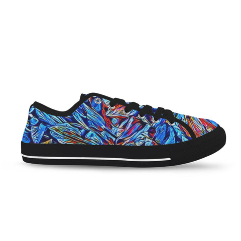 'Clematis Sapphire' (Black Trim) Women's Canvas Plimsolls