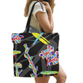 'Regenesis' (Black) Large Canvas Tote