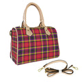 'Yorkshire Moorland' Mini-Boston PU Handbag (Cream trim)