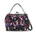 'Gothic Rose' Faux Leather Kisslock Handbag Crossbody