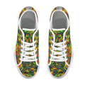 'Peony Citrus' (White Trim) Women's Canvas Plimsolls