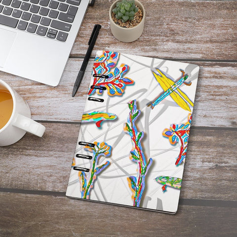'Regenesis' (White Edit) Faux Leather A5 Binder Notebook