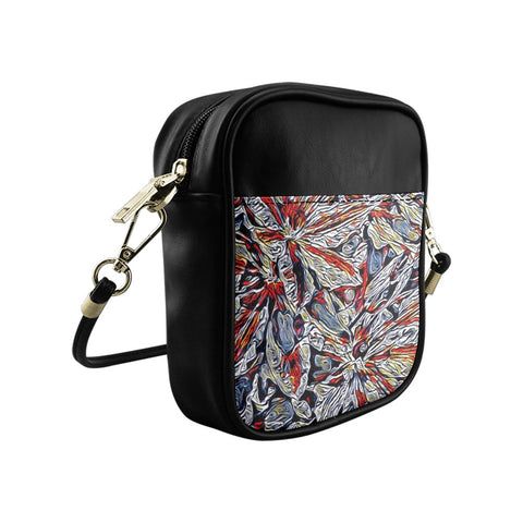 'Clematis Platinum' Faux Leather Sling Pouch