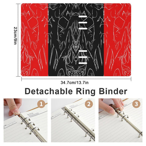 'Bloodlust' Faux Leather A5 Binder Notebook