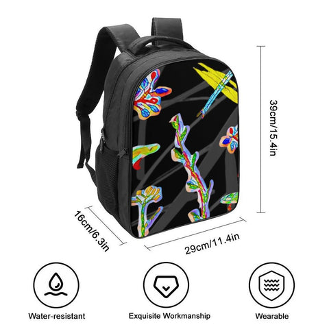 'Regenesis' (Black Edit) Nylon Backpack