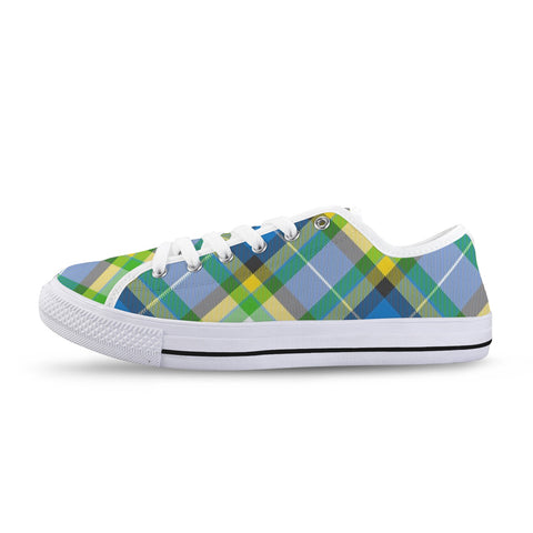 'Yorkshire Tartan' (Slant/White Trim) Women's Canvas Plimsolls