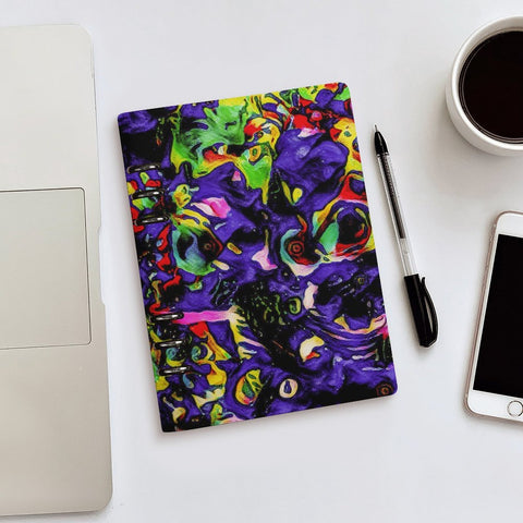 'Purple Haze' Faux Leather A5 Binder Notebook