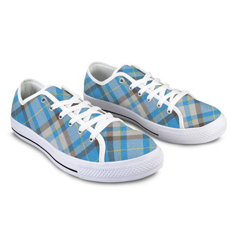 'Yorkshire Marine' (Slant/White Trim) Women's Canvas Plimsolls