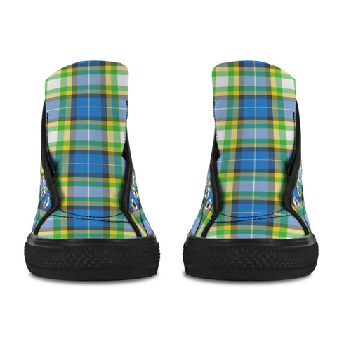 'Yorkshire Tartan' (Black) Women's 'Vancouver' High Top Boots