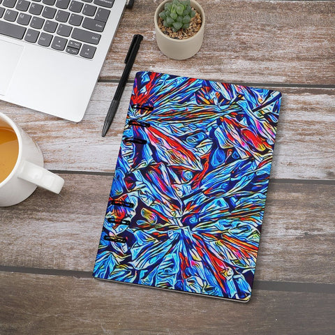'Clematis Sapphire' Faux Leather A5 Binder Notebook