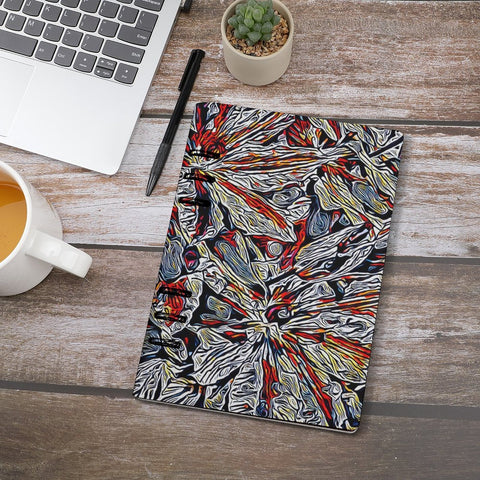 'Clematis Platinum' Faux Leather A5 Binder Notebook