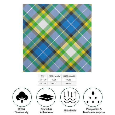 'Yorkshire Tartan' (Slant) Poly Scarf Square
