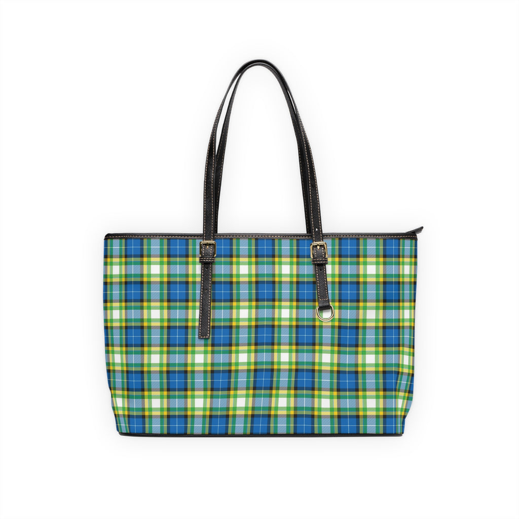 'Yorkshire Tartan' PU Leather Zipped Tote