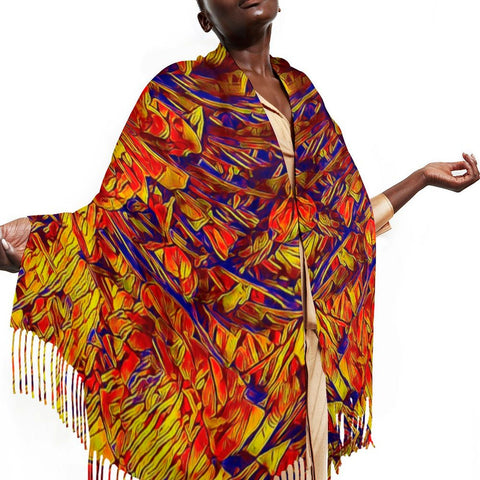 'Peony' Tassel Fleece Scarf