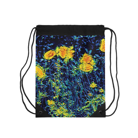 'Wild Poppies' Drawstring Bag