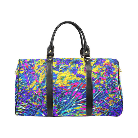 'Agapanthus' Nylon Duffle With Faux Leather Trim