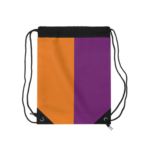 'Carnaby' Drawstring Bag Split Colour (Blackcurrant/Tangerine)