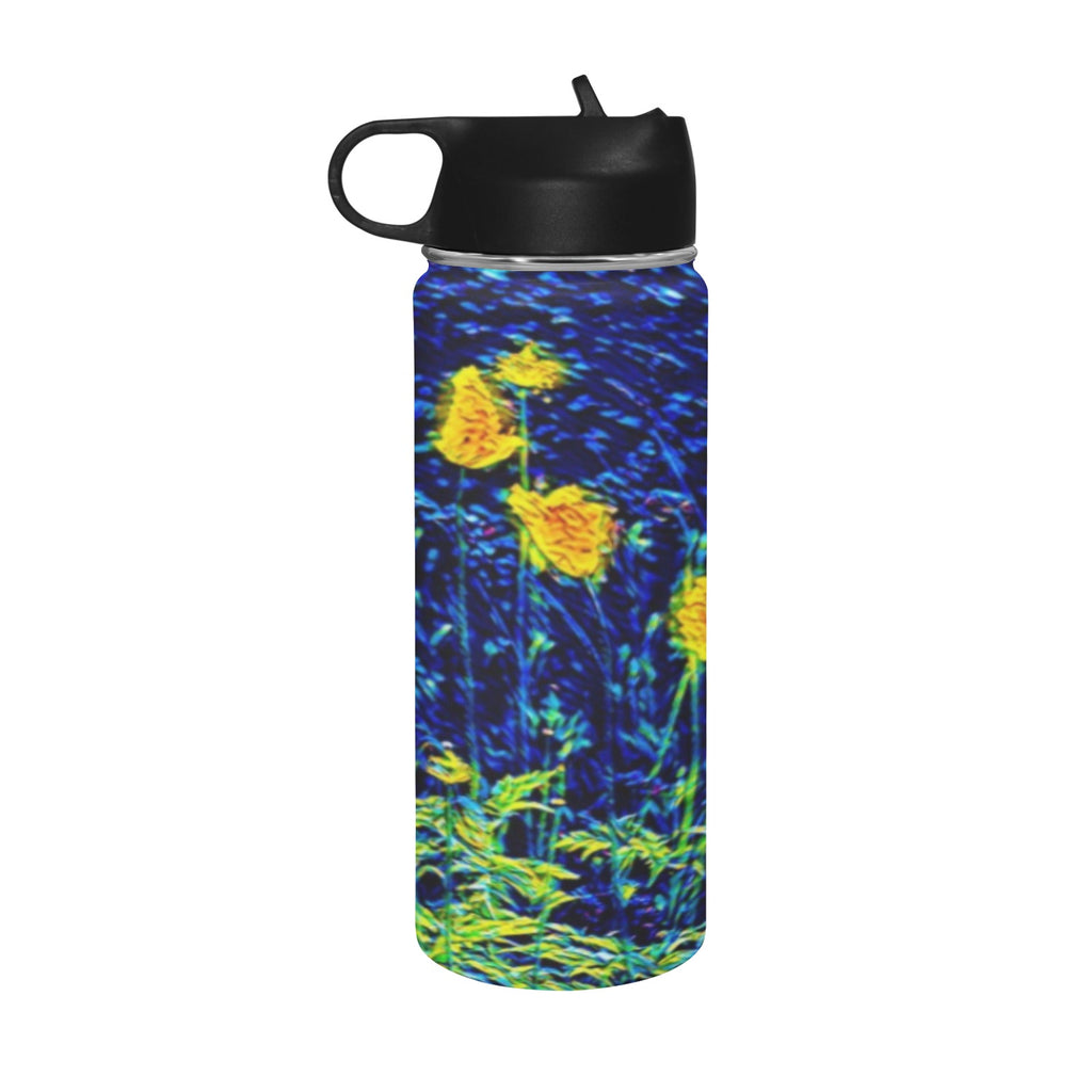 'Wild Poppies' Insulated Water Bottle