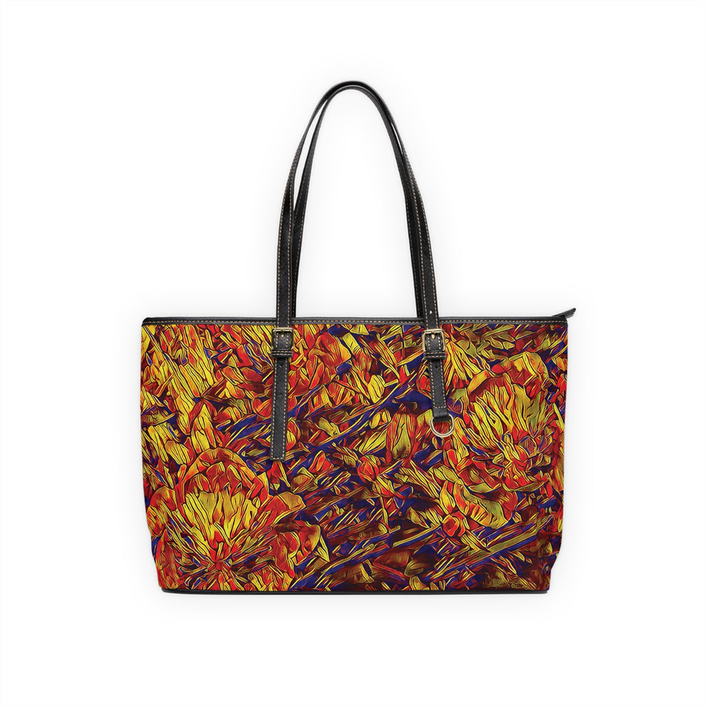 'Peony' PU Leather Zipped Tote