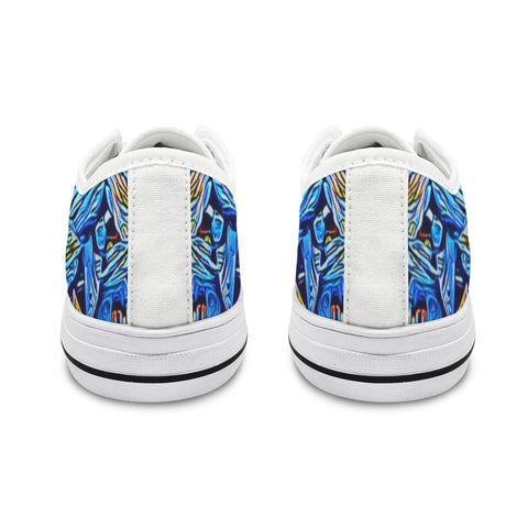 'Clematis Sapphire' (White Trim) Women's Canvas Plimsolls