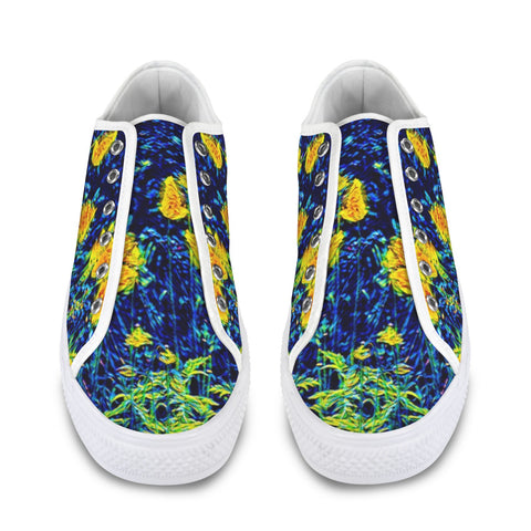 'Wild Poppies' (White) 'Seattle' Men's Trainers
