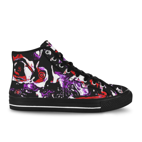'Gothic Rose' (Black Trim) Vancouver Canvas Boots