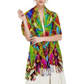 'Tropique' Tassel Fleece Scarf