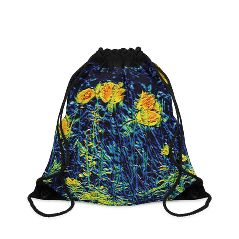 'Wild Poppies' Drawstring Bag