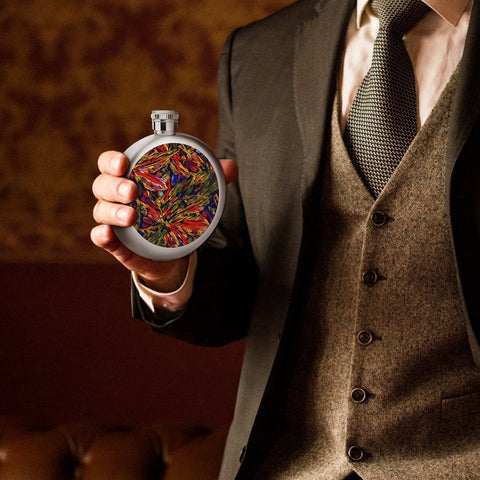 'Clematis Firestorm' Hip Flask
