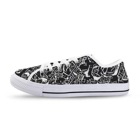 'Liquorice' (White Trim) Women's Canvas Plimsolls