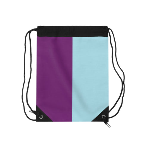 'Carnaby' Drawstring Bag Split Colour (Duck Egg/Blackcurrant)