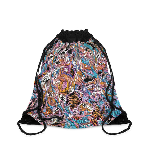 'Carnaby' Drawstring Bag Split Colour (Duck Egg/Blackcurrant)