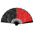 'Bloodlust' (Black Edge) Double-Sided Folding Bamboo Fan