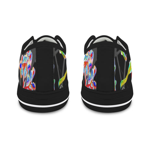 'Regenesis' (Black Edit - Black Trim) Women's Canvas Plimsolls