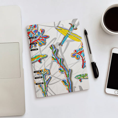 'Regenesis' (White Edit) Faux Leather A5 Binder Notebook