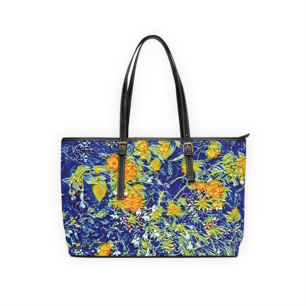 'Summer Basket' PU Leather Zipped Tote