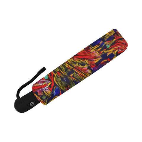 'Clematis Firestorm' Auto-Foldable Umbrella