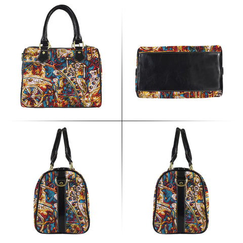 'Boilerplate' PU Mini-Bowler Crossbody (Black Trim)