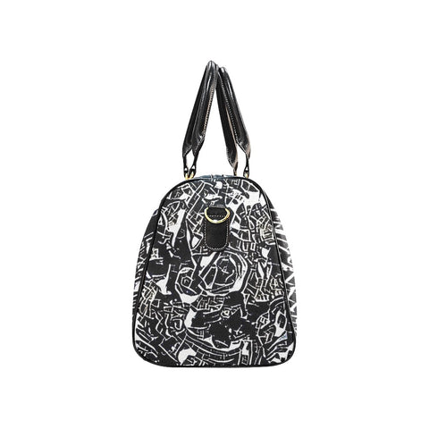 'Liquorice' Nylon Duffle With Faux Leather Trim