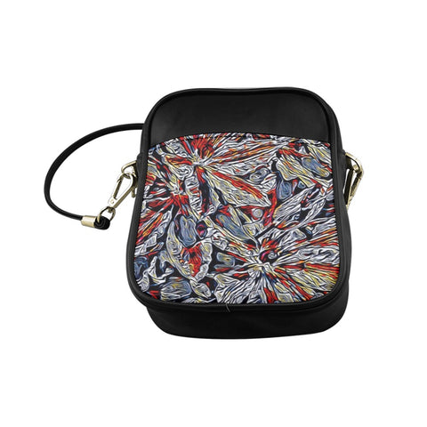 'Clematis Platinum' Faux Leather Sling Pouch