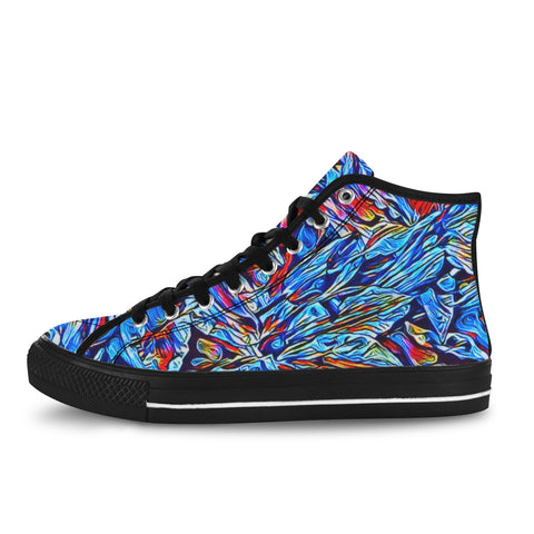 'Clematis Sapphire' (Black Trim) Vancouver Canvas Boots