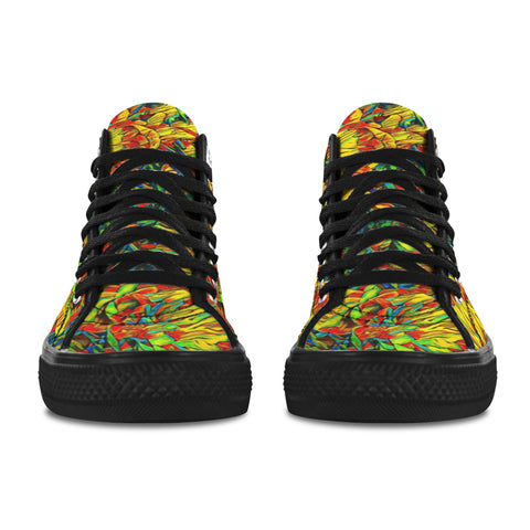 'Peony Citrus' (Black Trim) Vancouver Canvas Boots